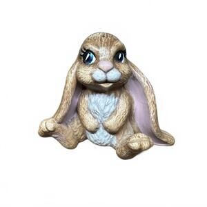 Vintage 1993 Scioto Mold Hand Painted Ceramic Bunny Figurine Easter Decor